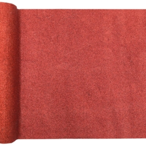Camino Mesa Brillante Rojo 28cm X 3m Poliester /Ref: 7469-7