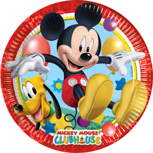.Pack 8 Unds. 19,5 cm. Platos Cartón MICKEY FSC /Ref: 81840