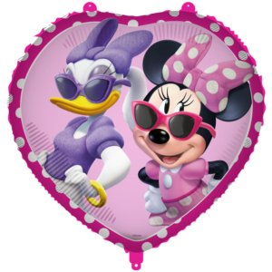 *18″/45cm Globo Minnie Junior Corazoón Con Cinta Y Peso / Ref: 94989