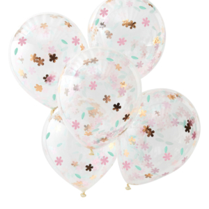 Globos Latex Con Confeti Floral /Ref: DF-812