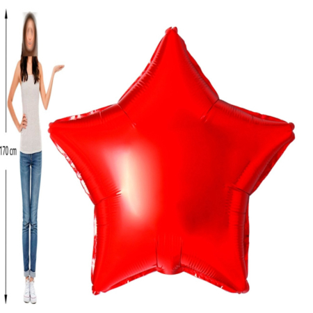 Globo estrella foil rojo 170cm