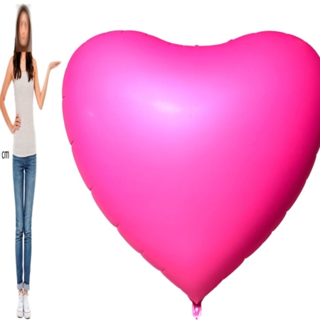 ,1,7m Jumbo Corazon Foil Fucsia 170cm / 68 pulgadas / Ref: FC68001