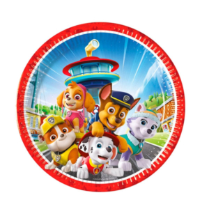 Pack 8 unds. platos 23 cm patrulla canina