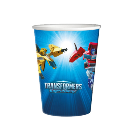 8 unds Vasos de papel Transformers