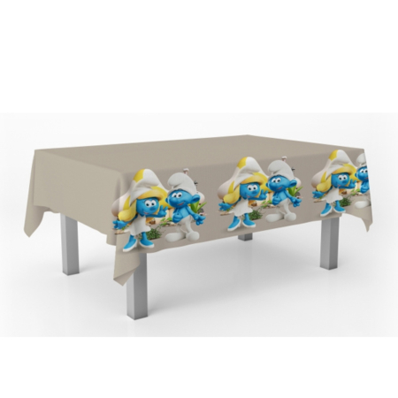 Mantel pitufos plástico