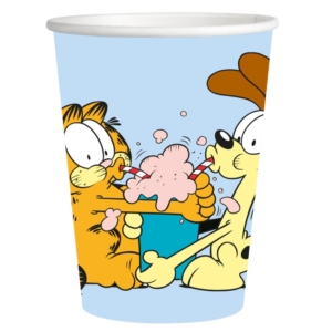 .8 UNDS. Vasos 200ml Papel Garfield /Ref: BS10465