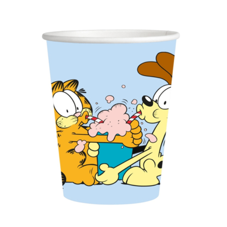 vasos papel Garfield 8 unds.