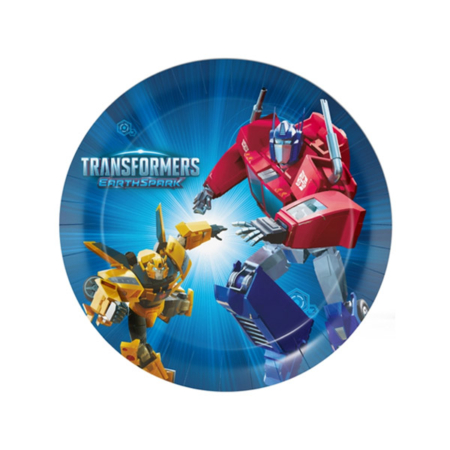pack 8 unds platos 23 cm transformers