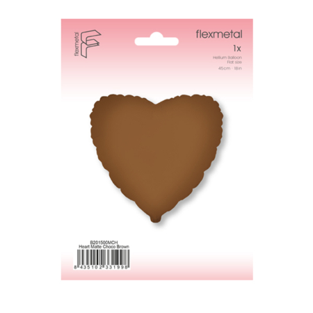 Globo corazón chocolate matte