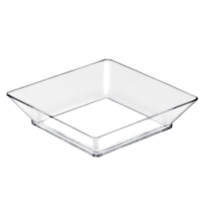 Plato Reutilizable Cuadr. Degustación Transparente 6.5X6.5cm (No cristal) /Ref: 56010-21