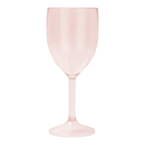 Copas Vino Reutilizables Rosa Semi-Transparente 300ml /Ref: 96656