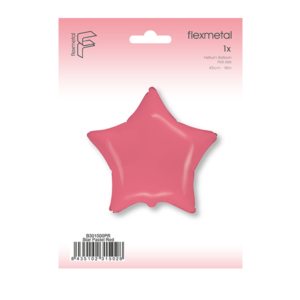 globo estrella foil rojo pastel