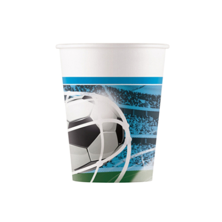 Vasos 200ml estilo fútbol 8 unds.