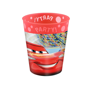 Vasos de plástico reutilizables 250 ml estilo Cars