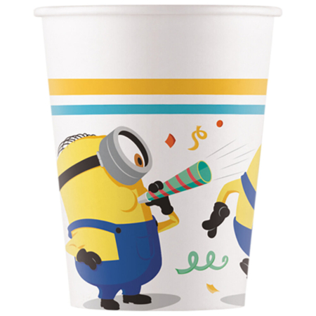 .Pack 8 Unds. Vasos Papel 200ml Minions Fsc /Ref: 93512