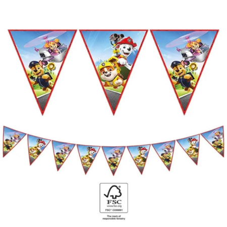 Banderin triangular patrulla canina Tucán Fiestas