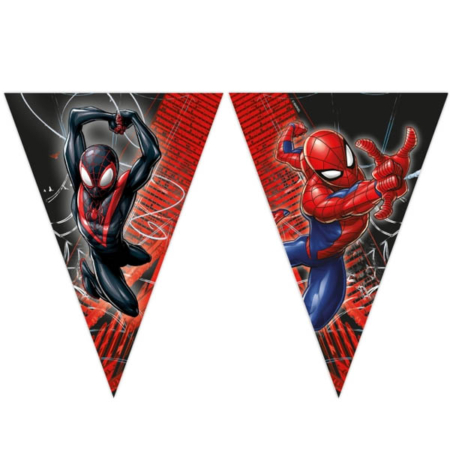 Banderín triangular Spiderman