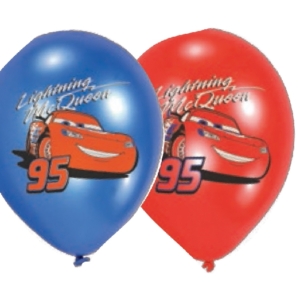 B/6 Unds. Globos Latex 27,5cm Cars 4C /Ref: 999238